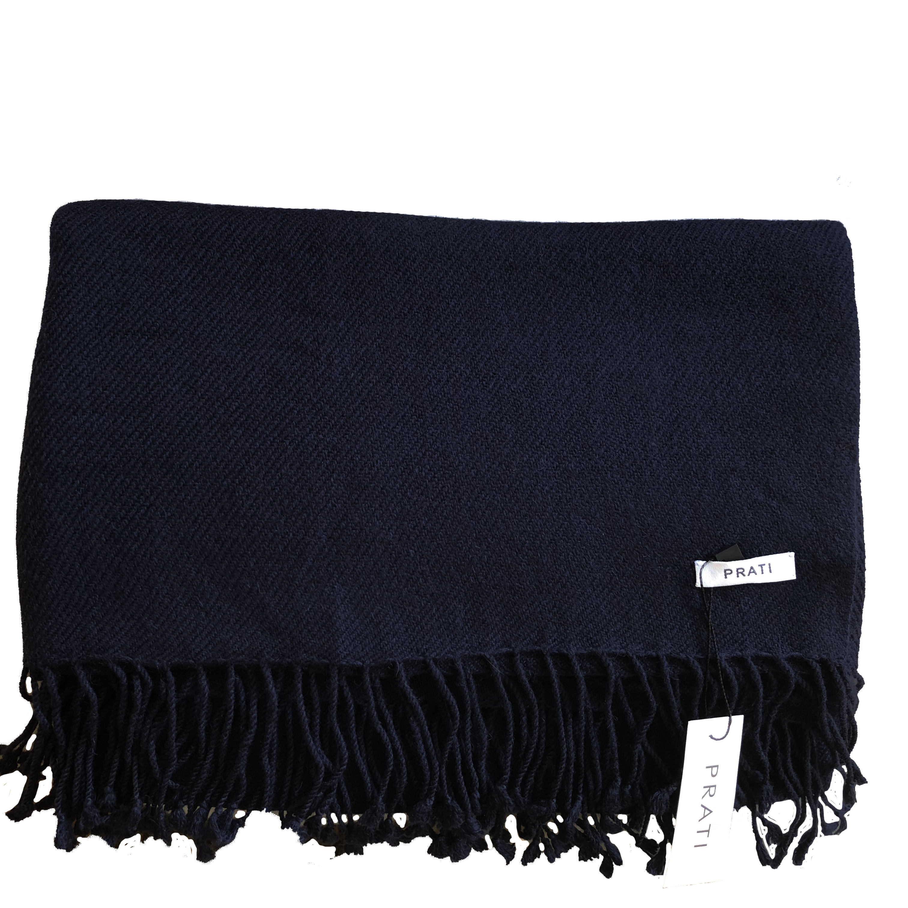 Cashmere scarf with fringes black