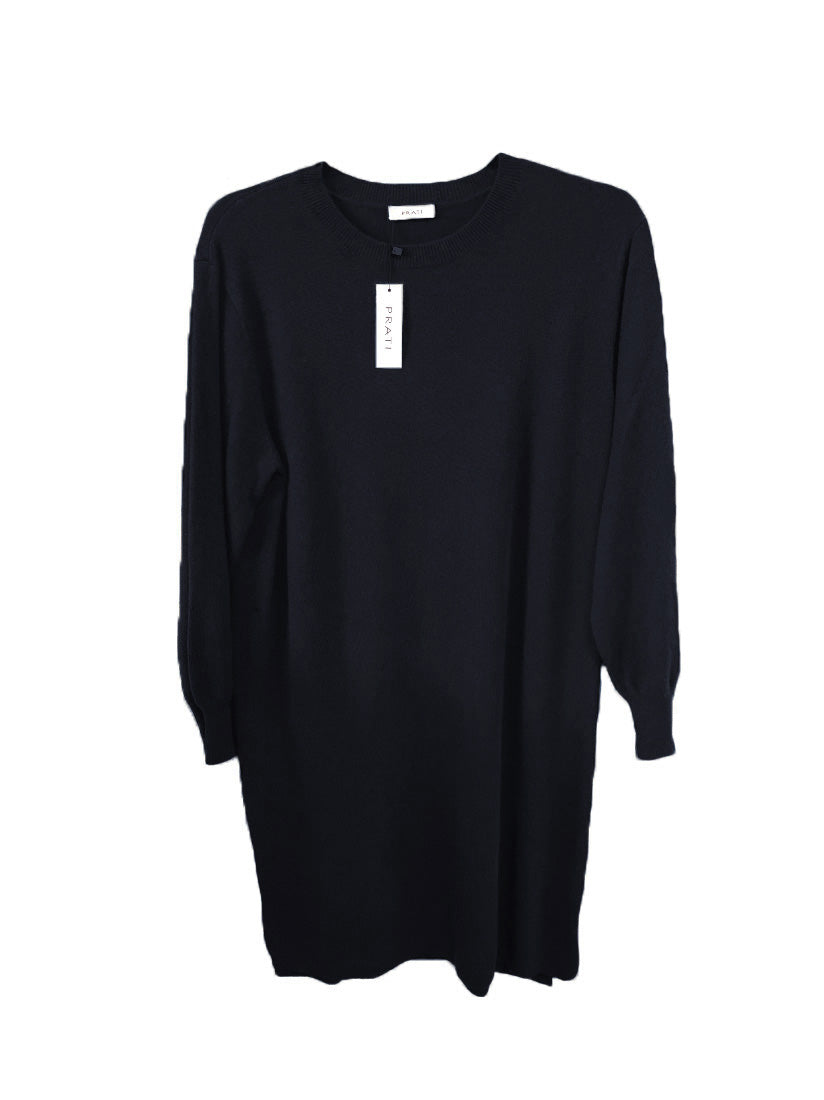 Cashmere crew neck dress dark grey