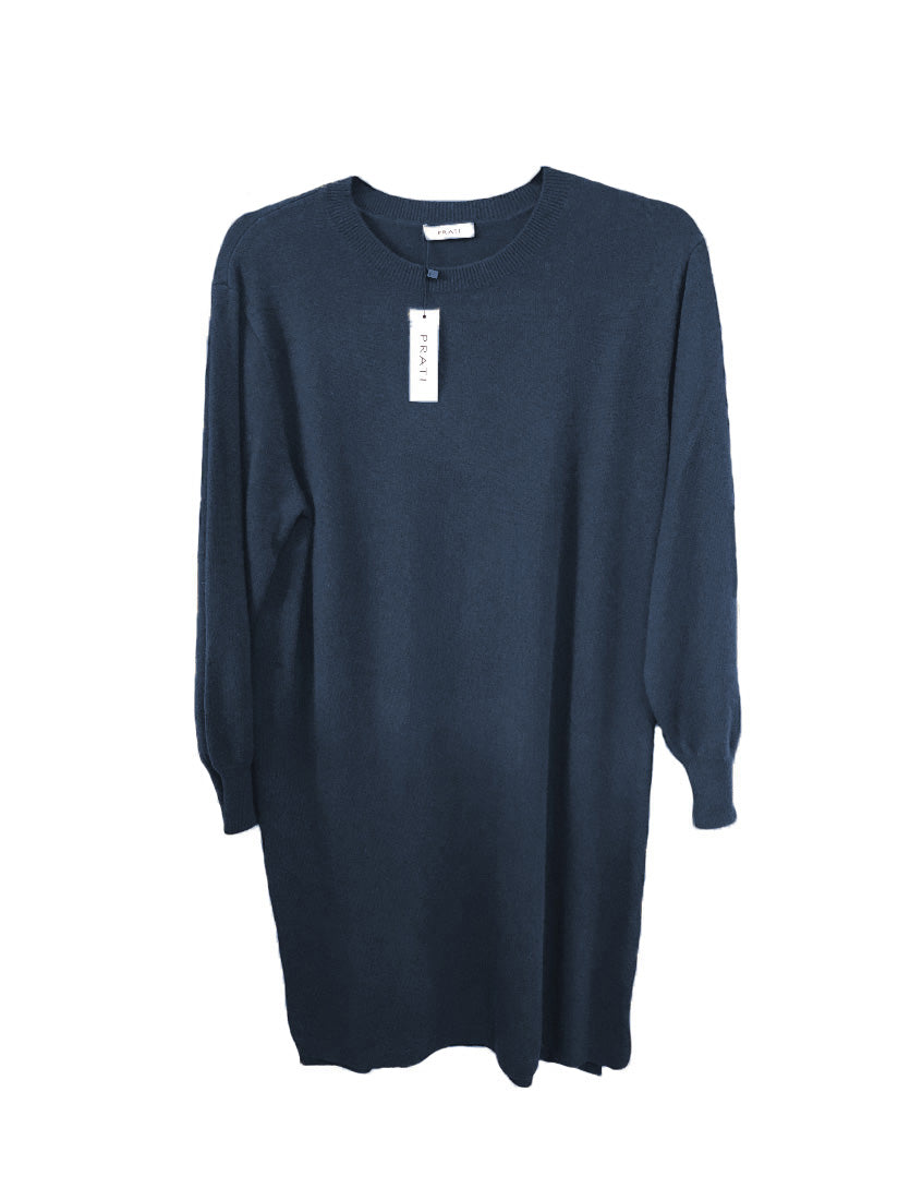Cashmere crew neck dress camel