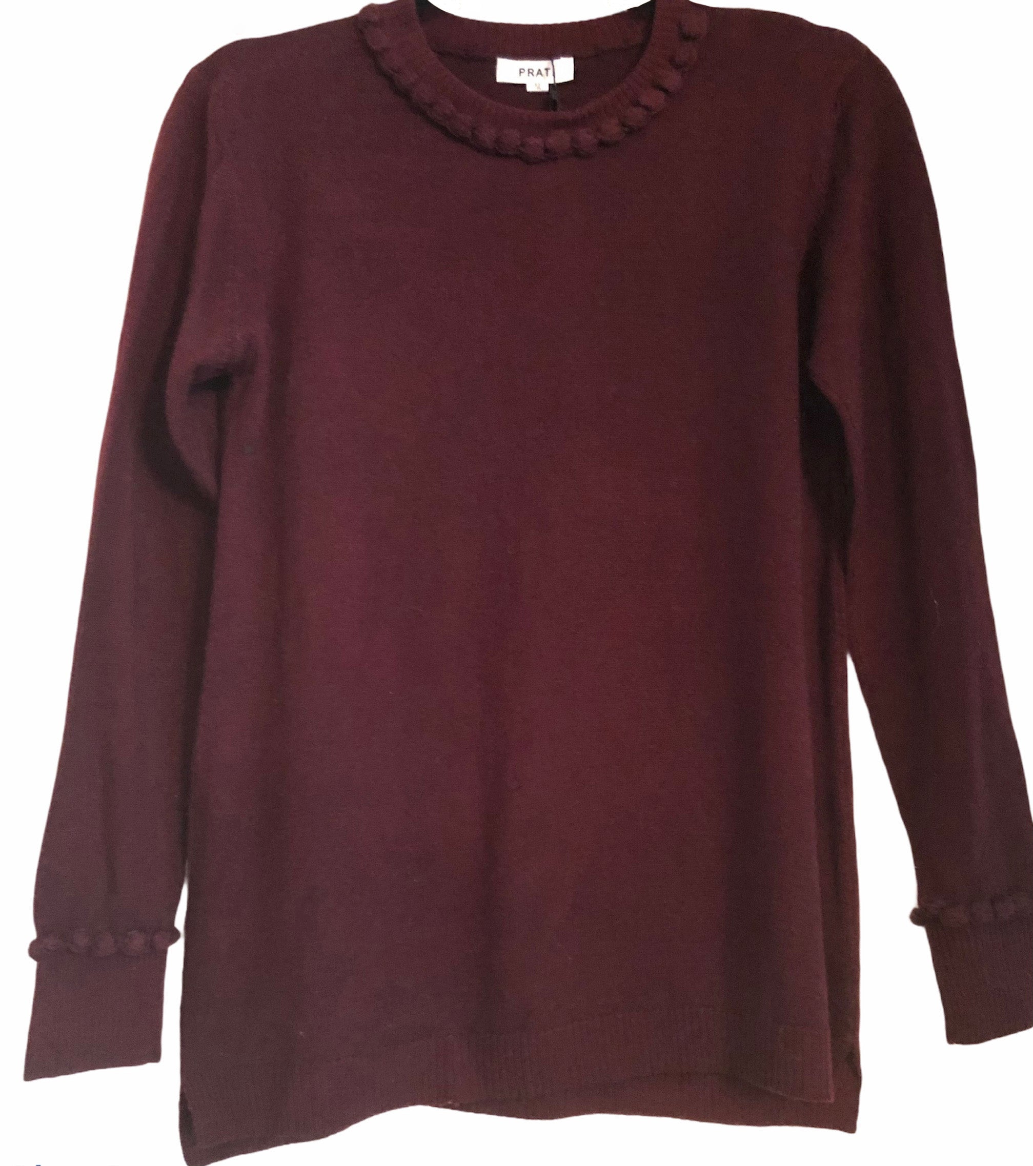Cashmere pom pom sweater navy