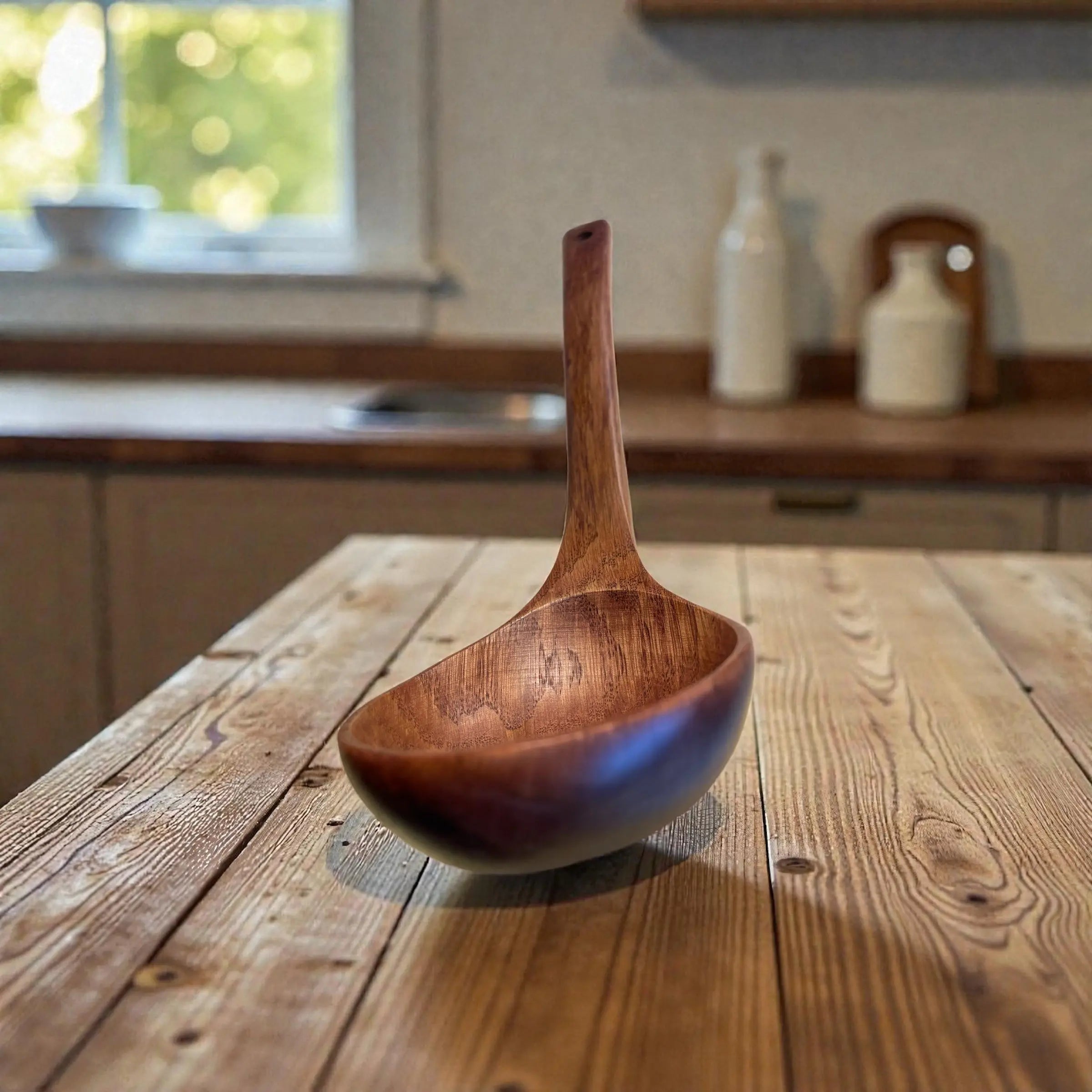 Kjøkkenredskap Sett i Tre (3 deler) – Stekespade, Tresleiv og Suppeøse