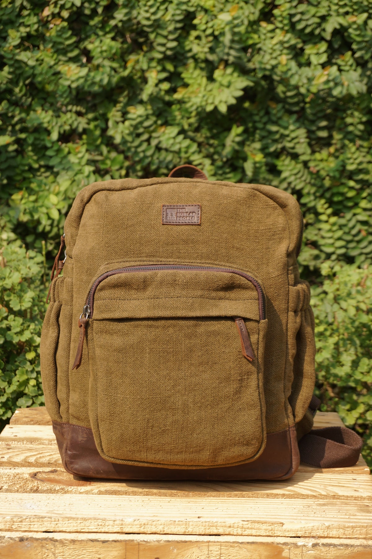 The Awkward Cousin | Handcrafted Jute & Upcycled Leather Backpack
