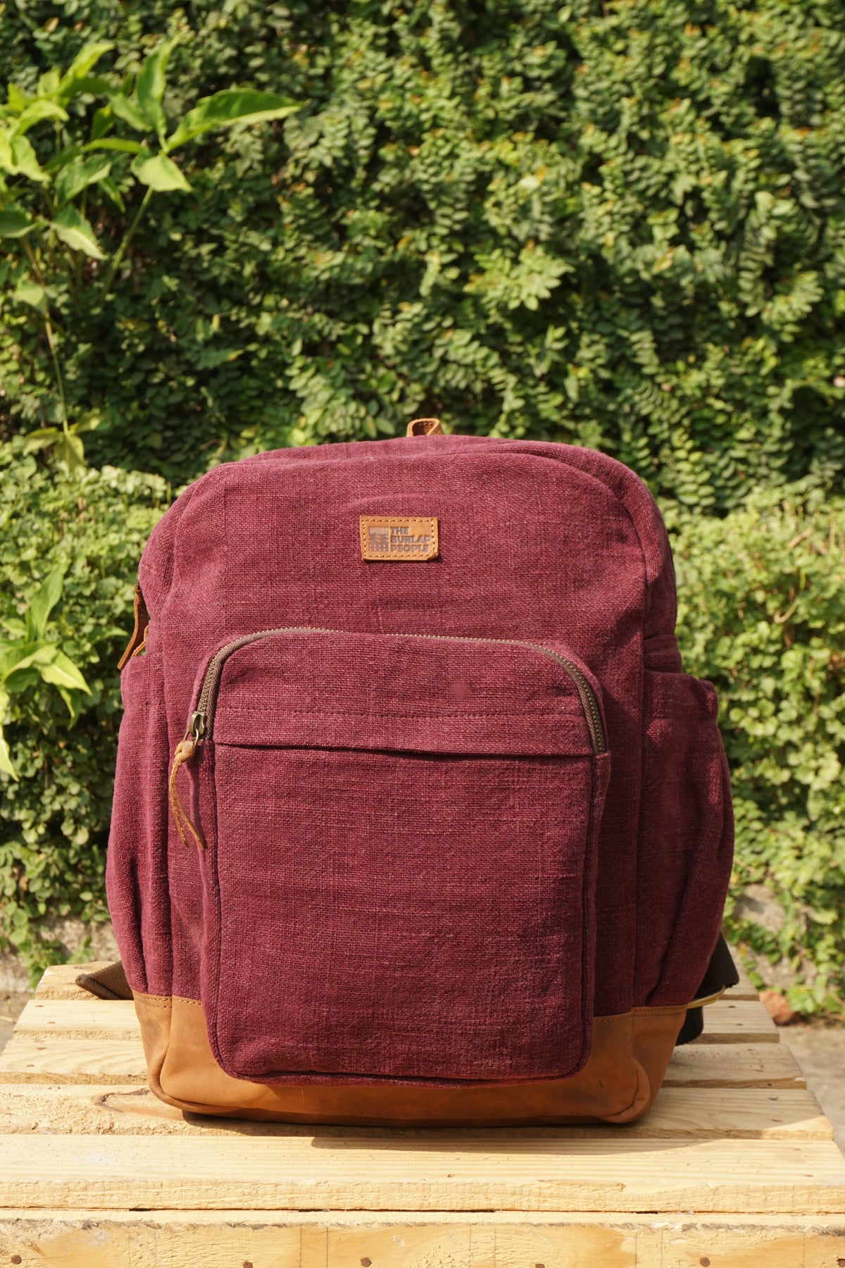 The Awkward Cousin | Handcrafted Jute & Upcycled Leather Backpack