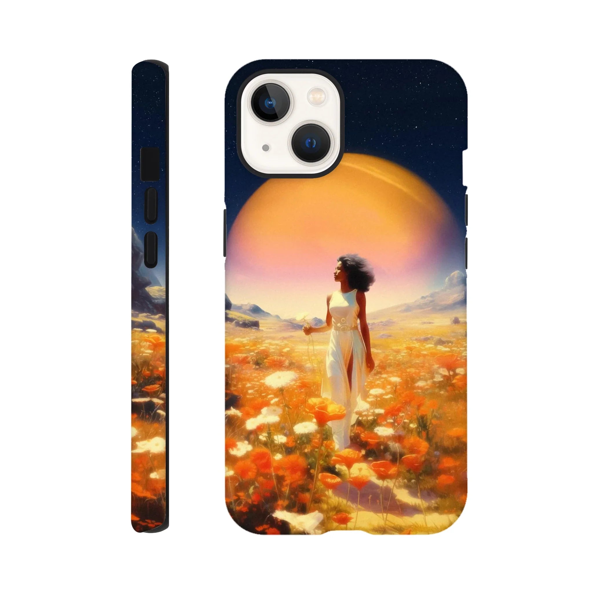 Cosmic Flower Field iPhone Case