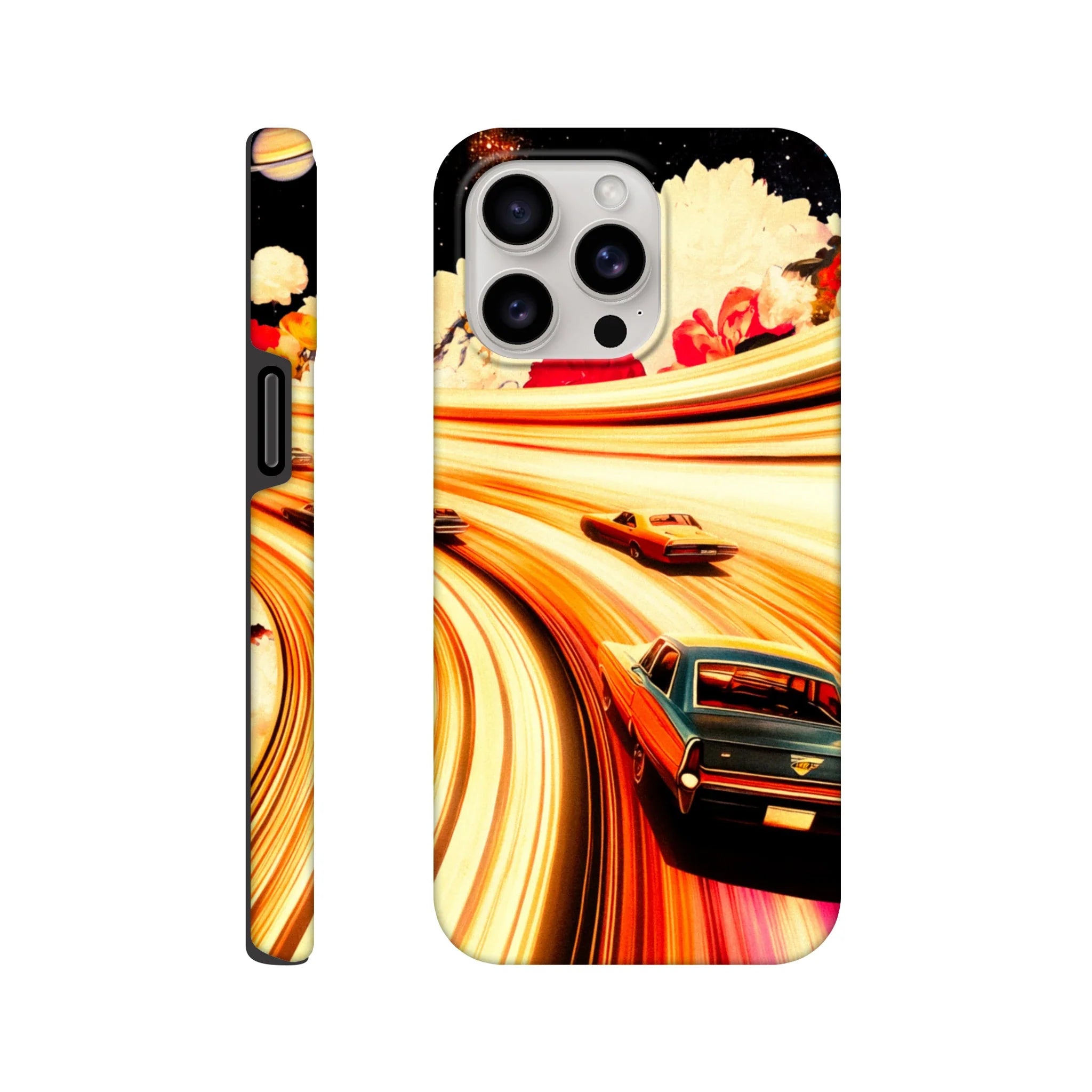 Floral Space Race iPhone Case
