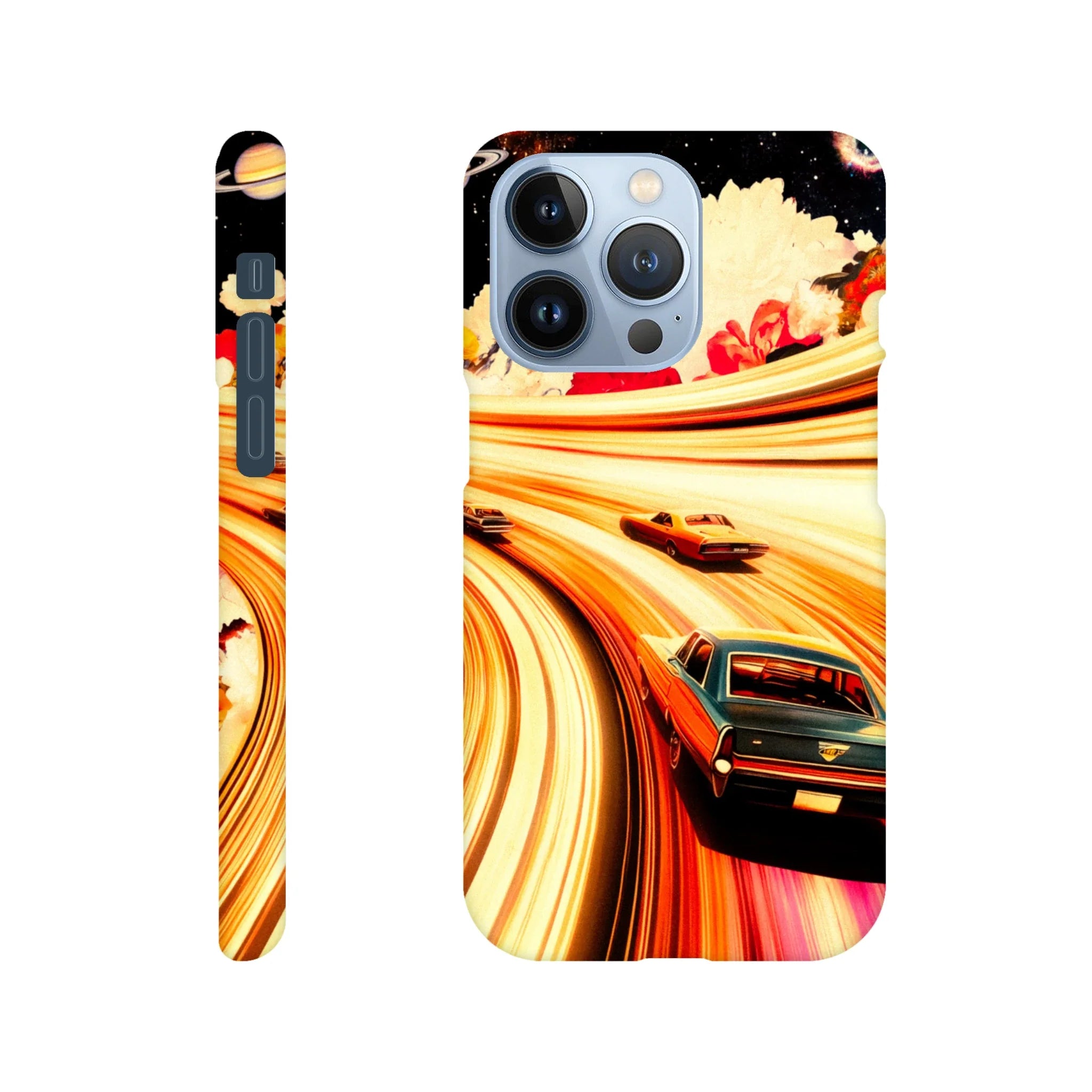 Floral Space Race iPhone Case