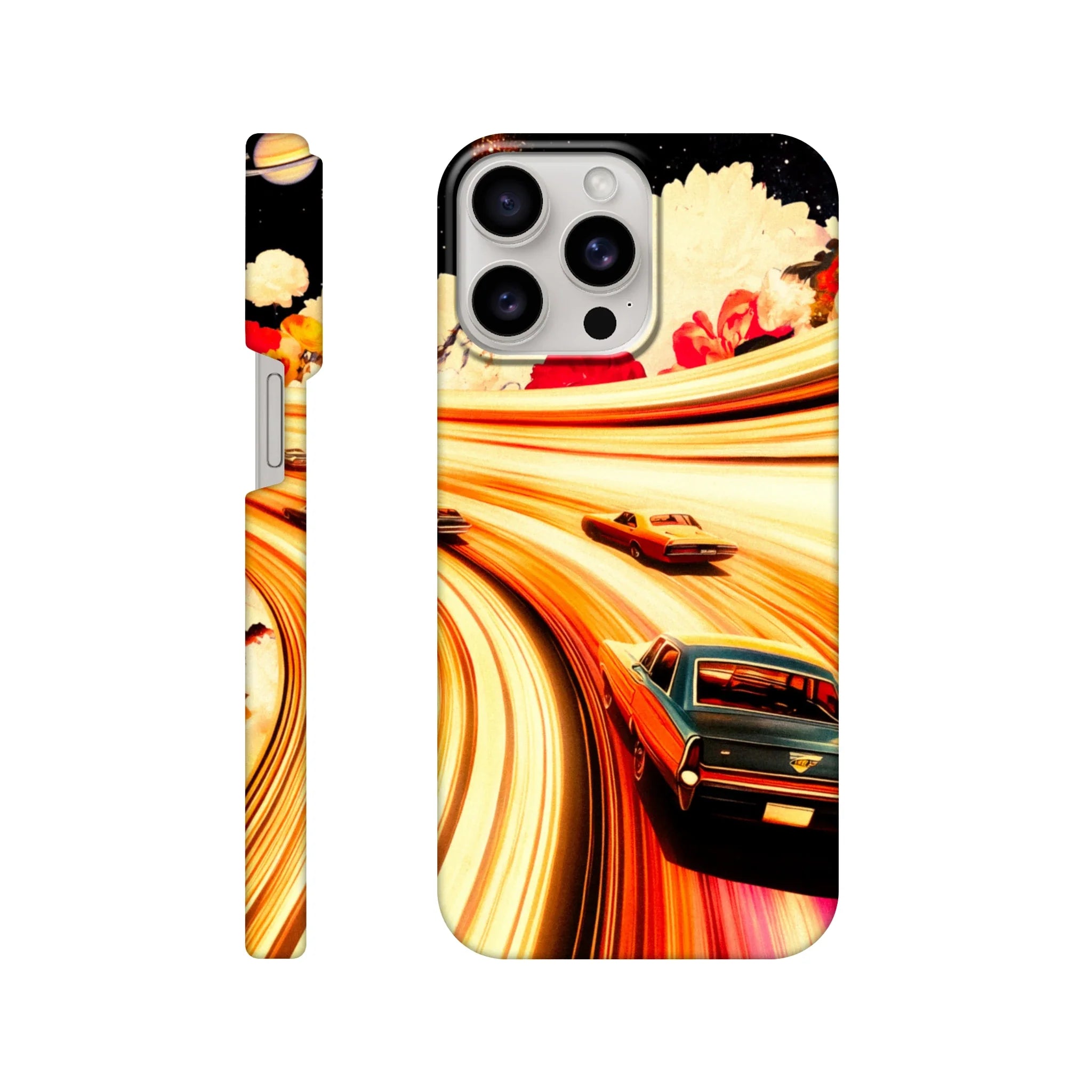 Floral Space Race iPhone Case