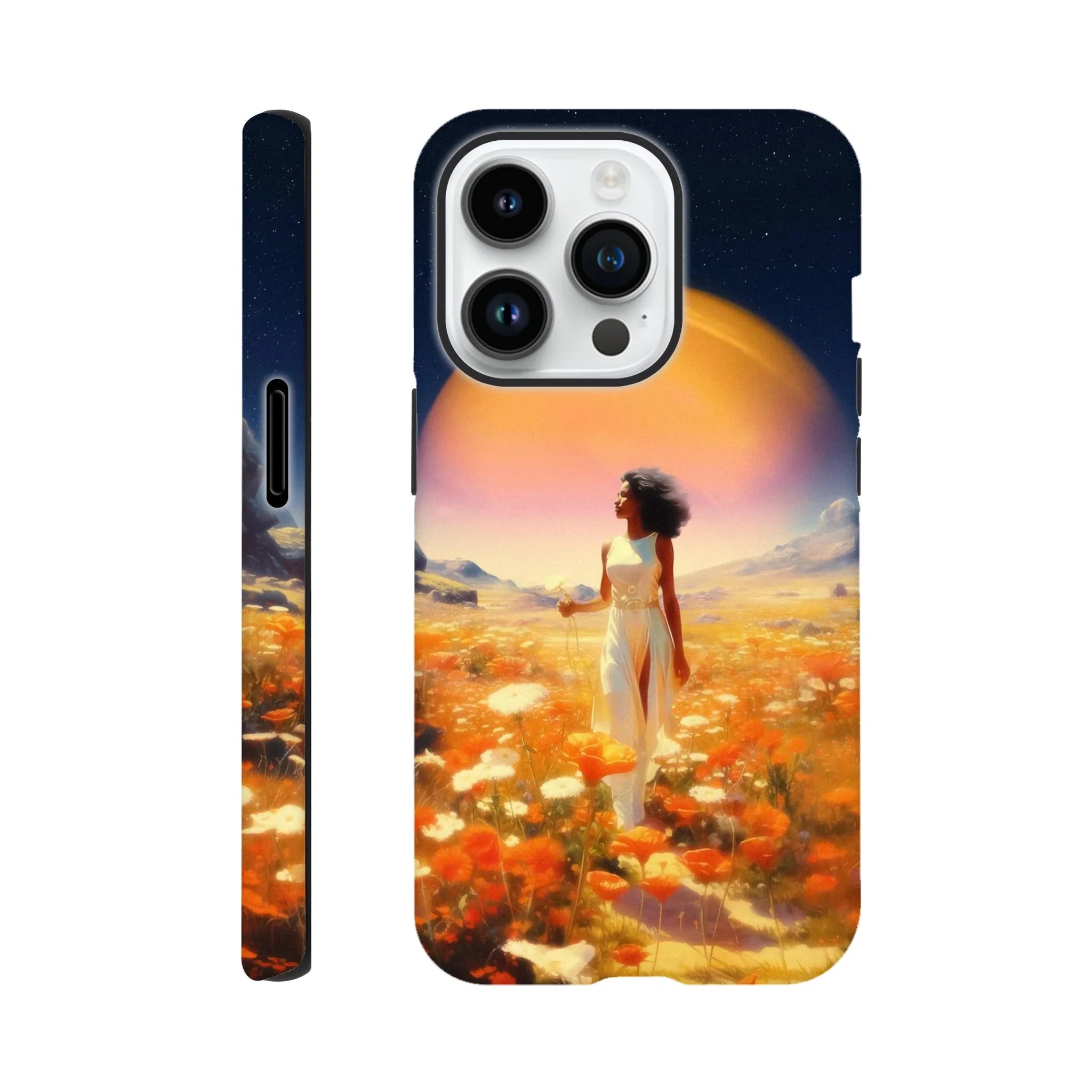 Cosmic Flower Field iPhone Case