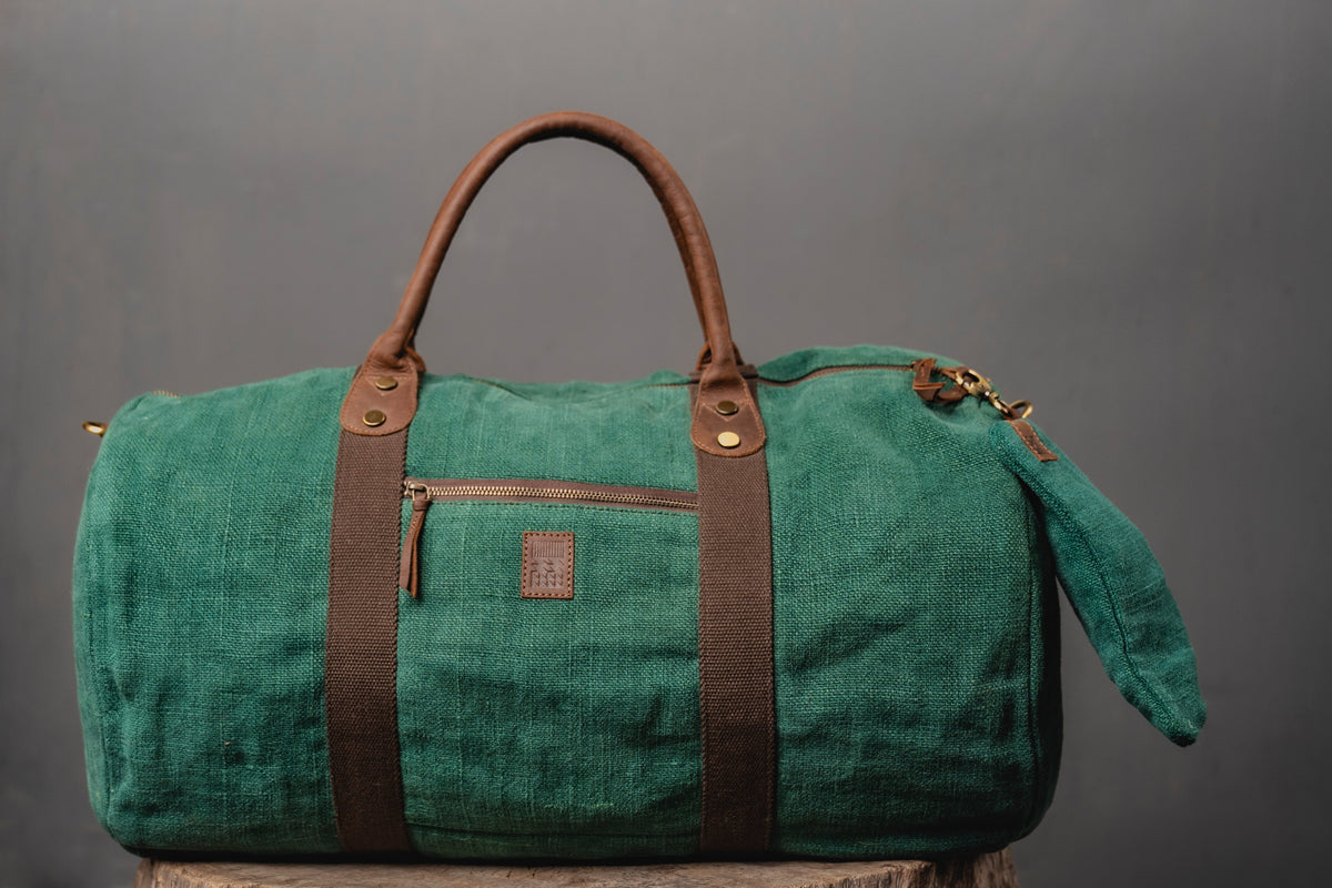 The Original Duffel Bag | Handcrafted Burlap Travel Bag