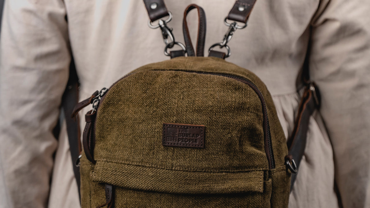 The Lil Sister Backpack | Sustainable 2-in-1 Jute Bag