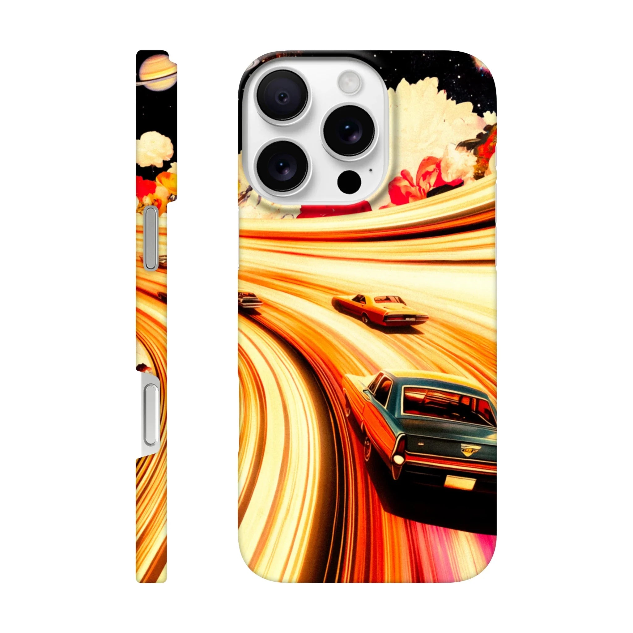 Floral Space Race iPhone Case