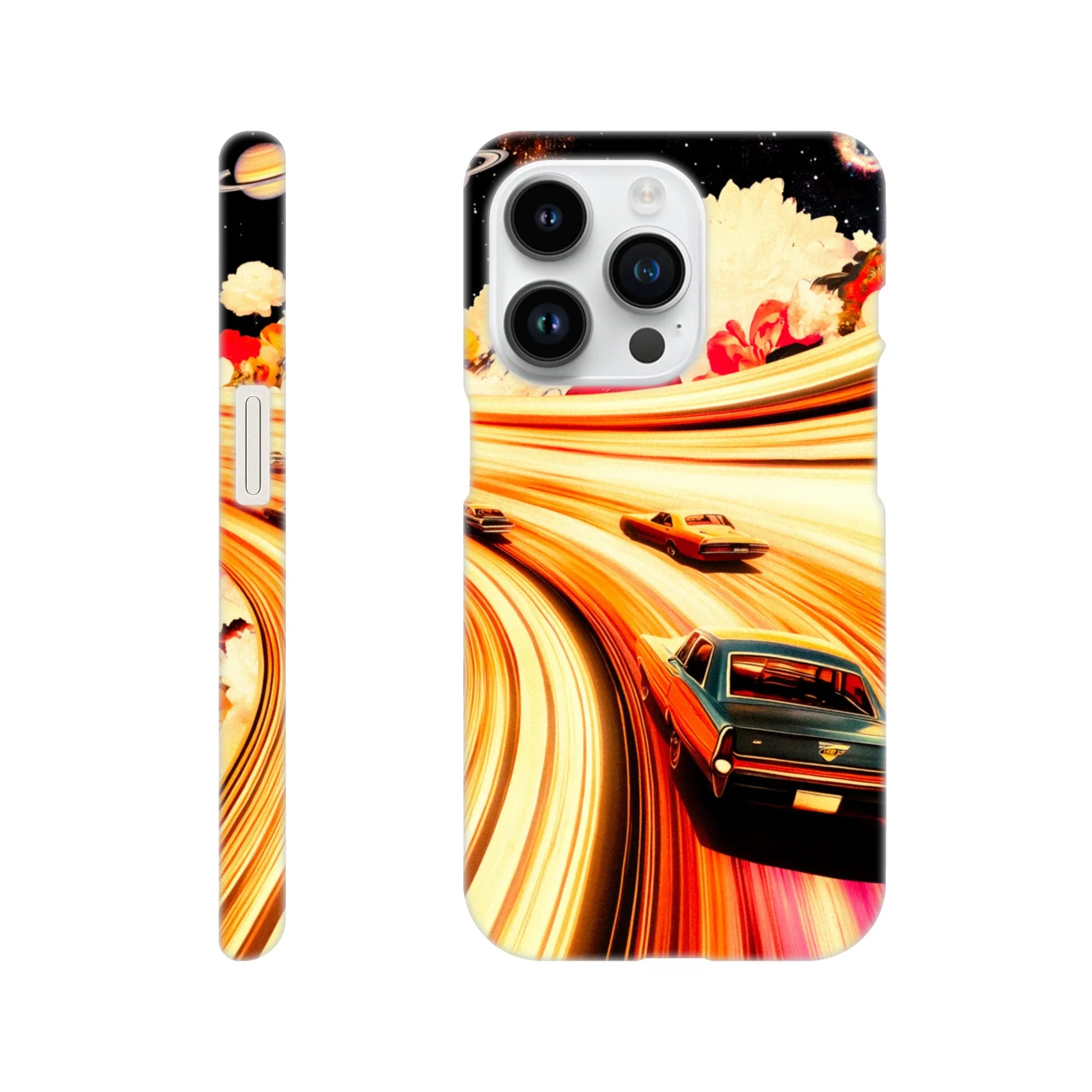 Floral Space Race iPhone Case
