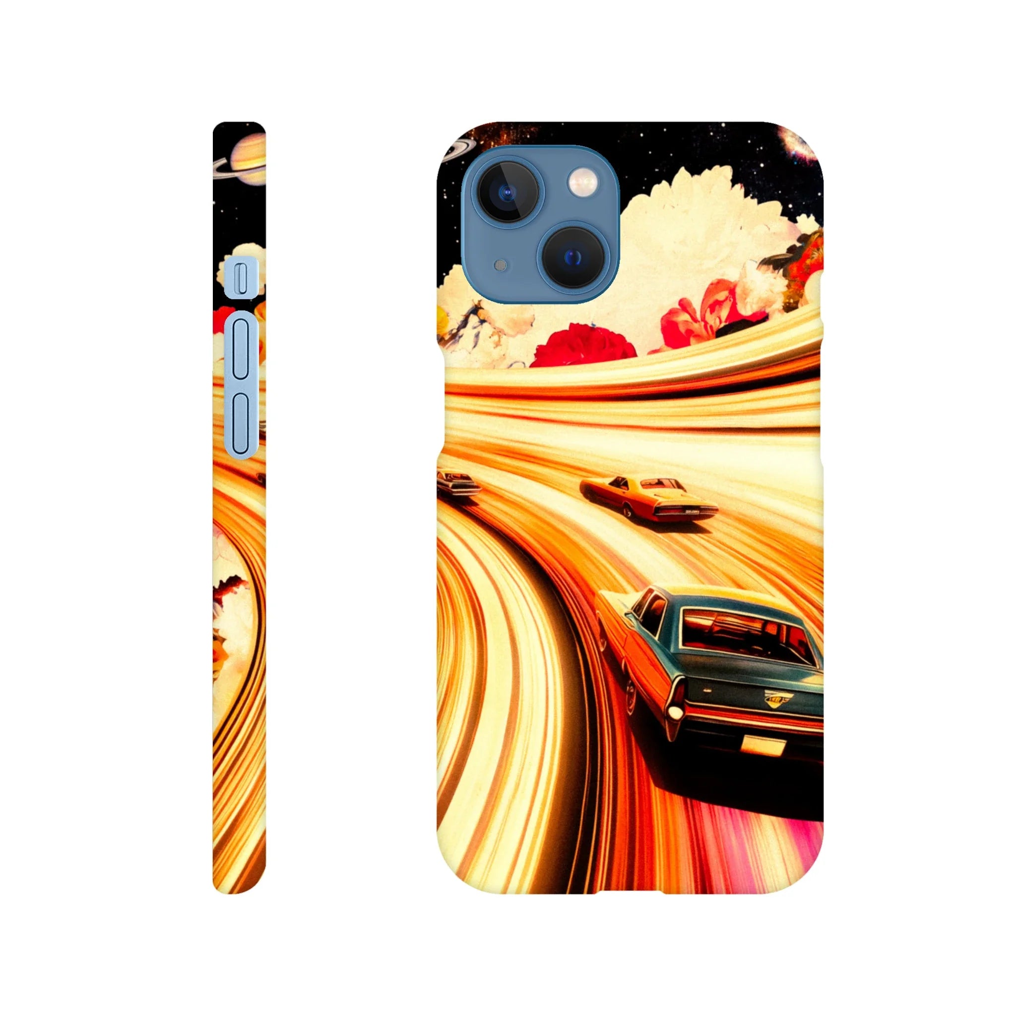 Floral Space Race iPhone Case