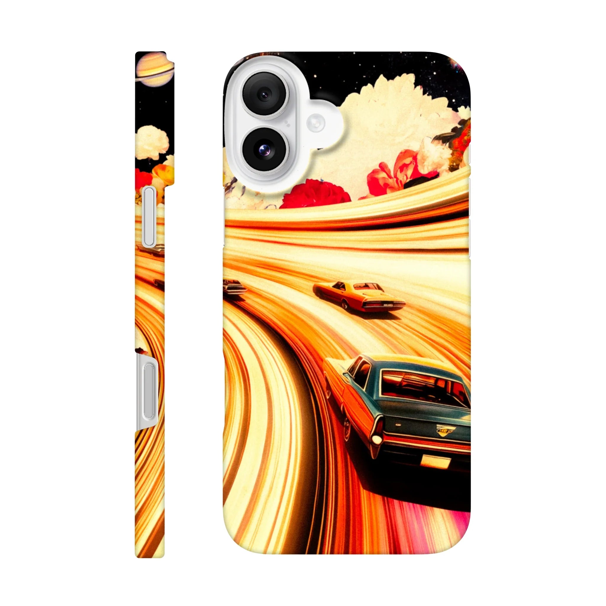 Floral Space Race iPhone Case