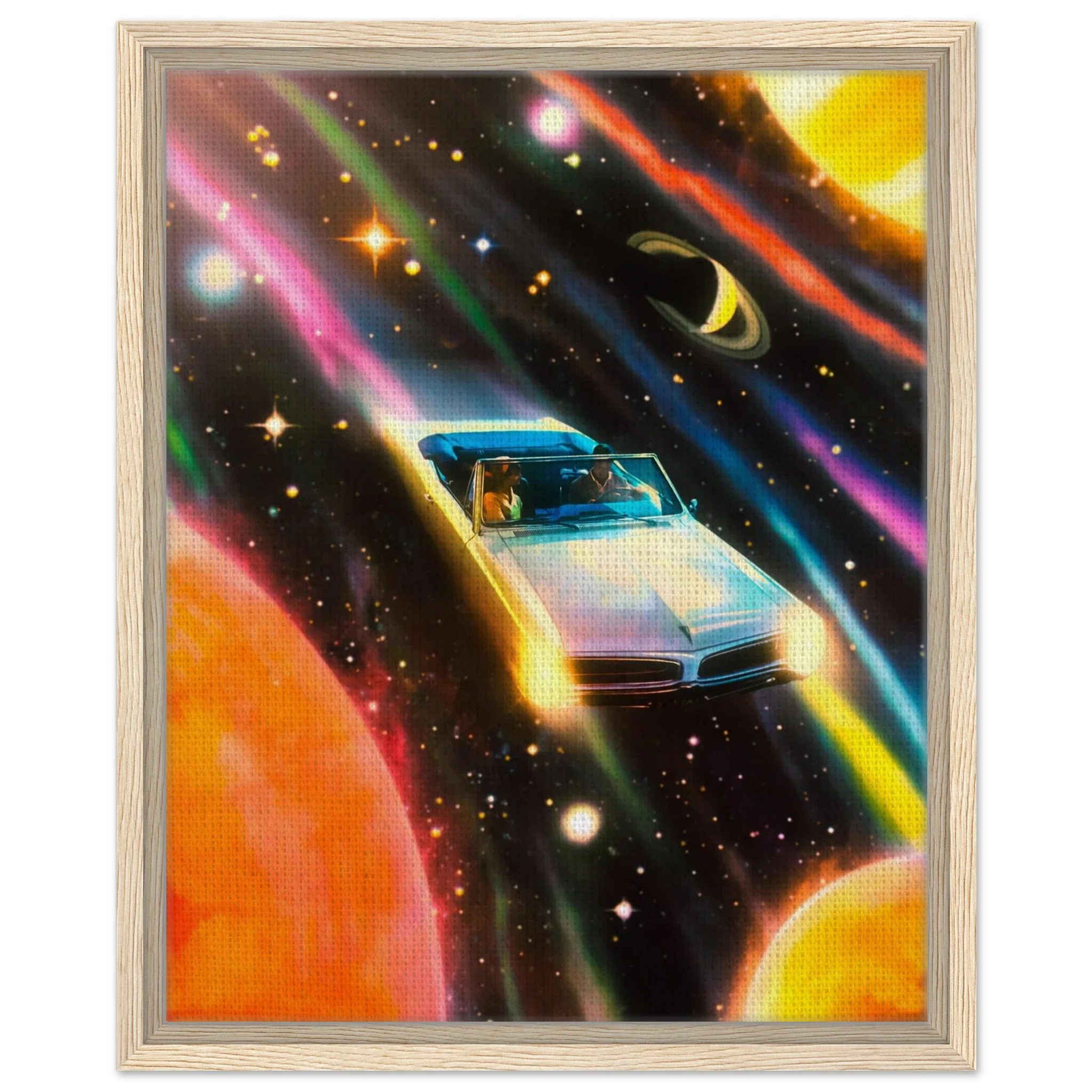 Space Rainbow Adventure Canvas