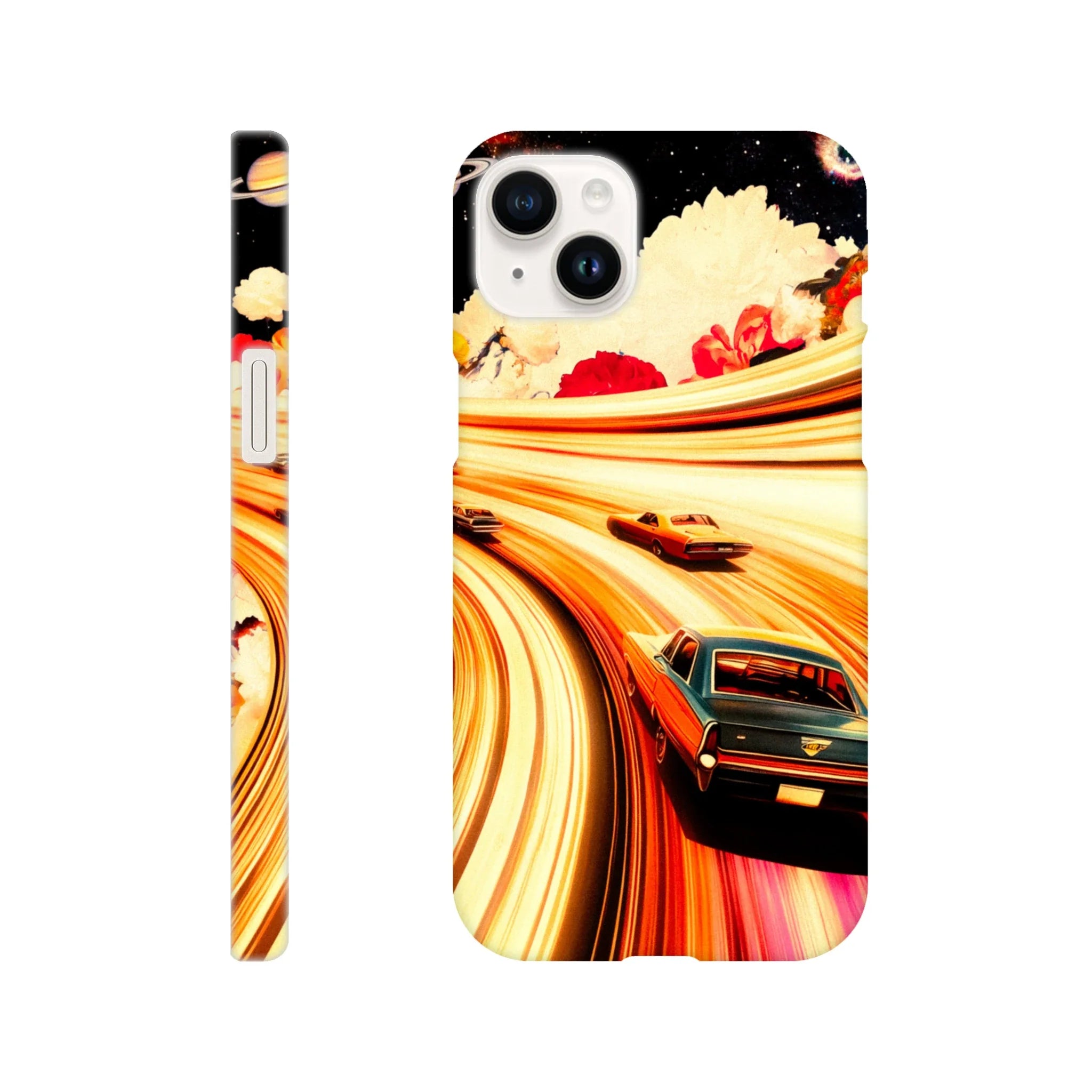 Floral Space Race iPhone Case