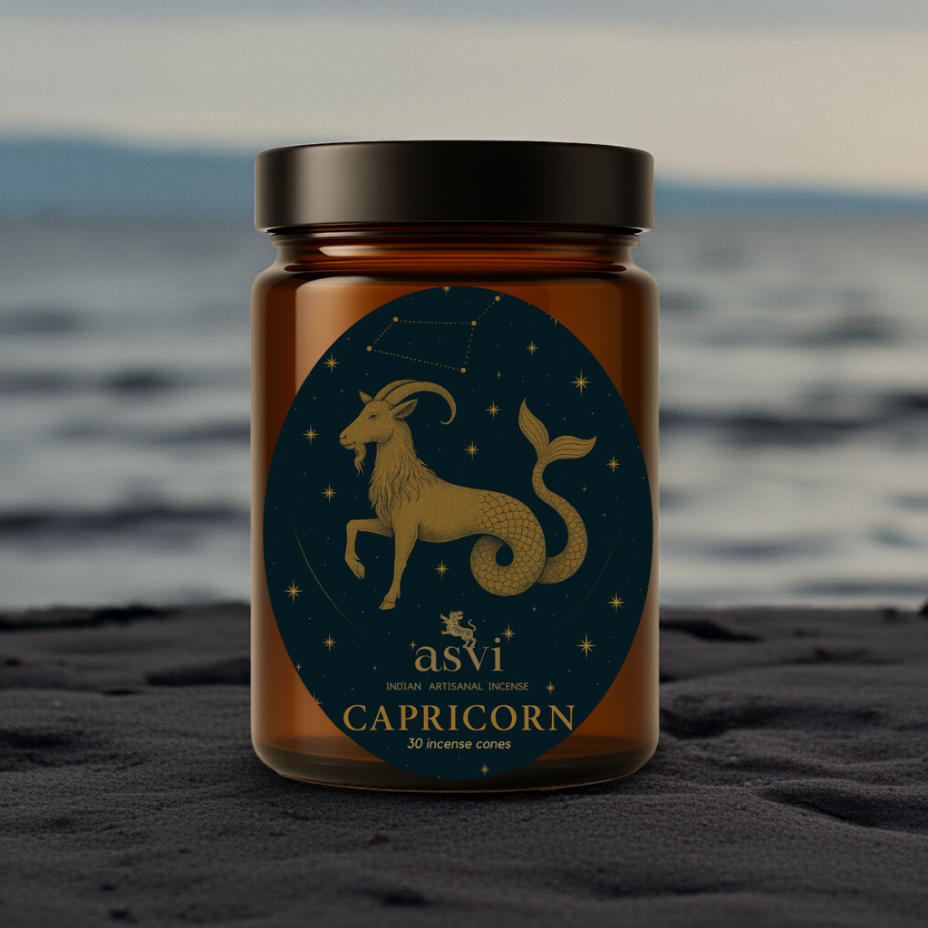 Ayurvedic Zodiac Incense | Capricorn Sun Sign (Handmade Cones)