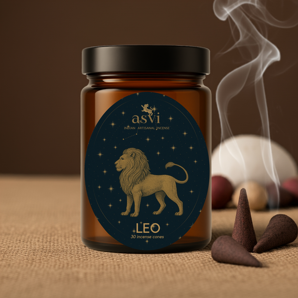 Ayurvedic Zodiac Incense | Leo Sun Sign (Handmade Cones)