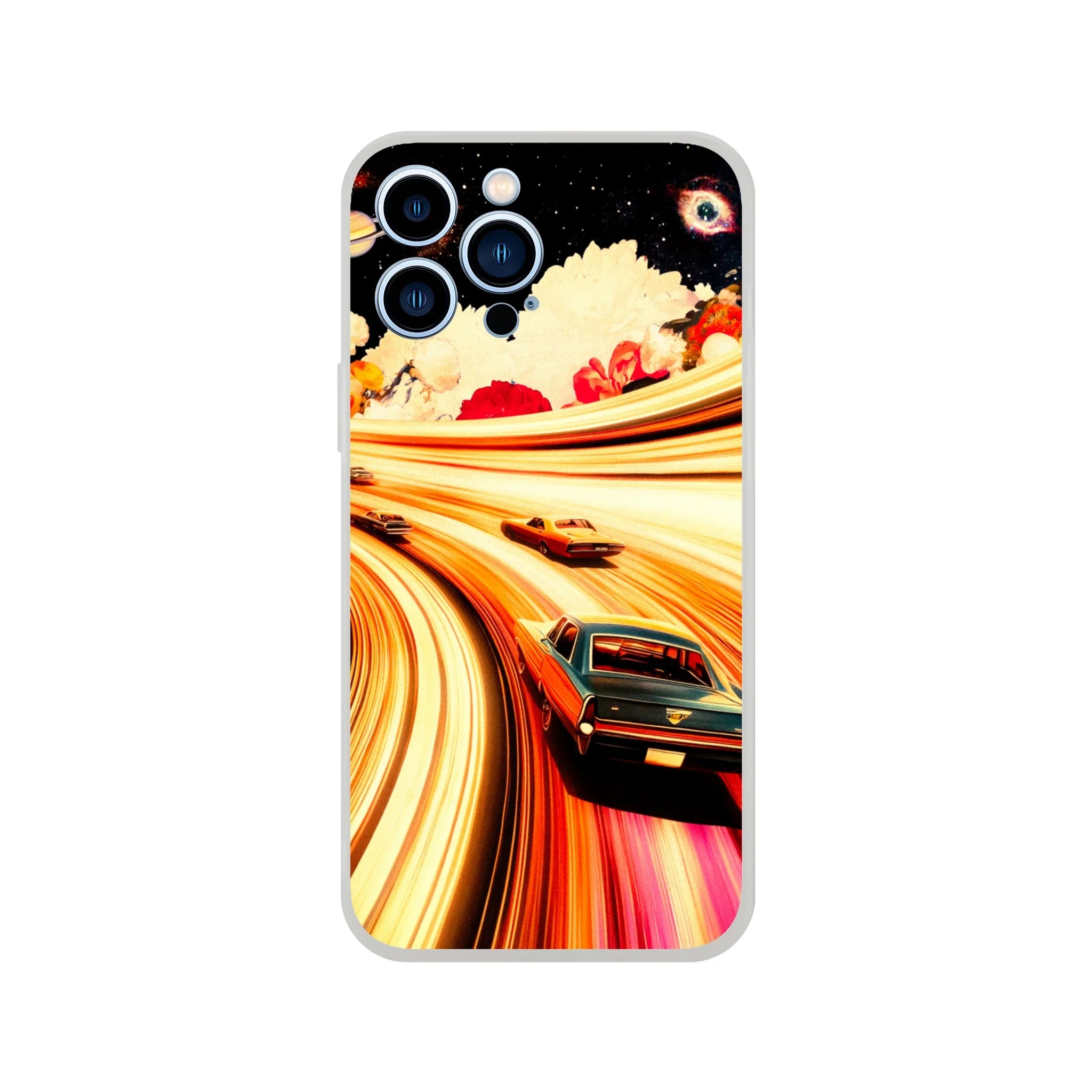 Floral Space Race iPhone Case