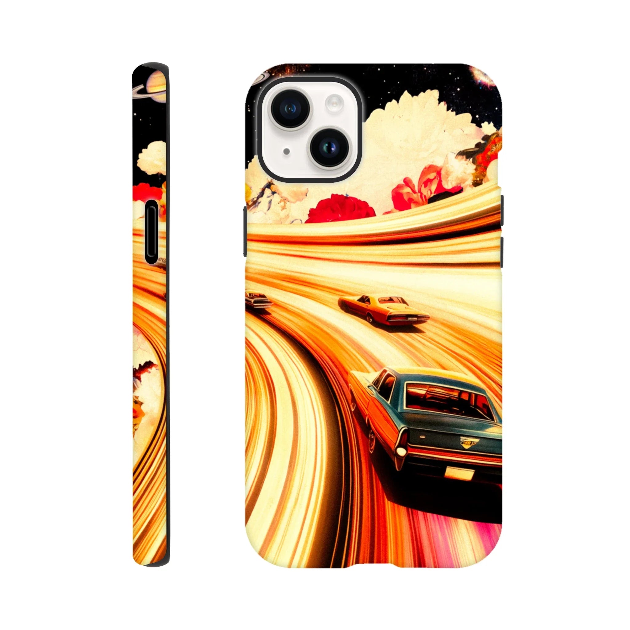 Floral Space Race iPhone Case