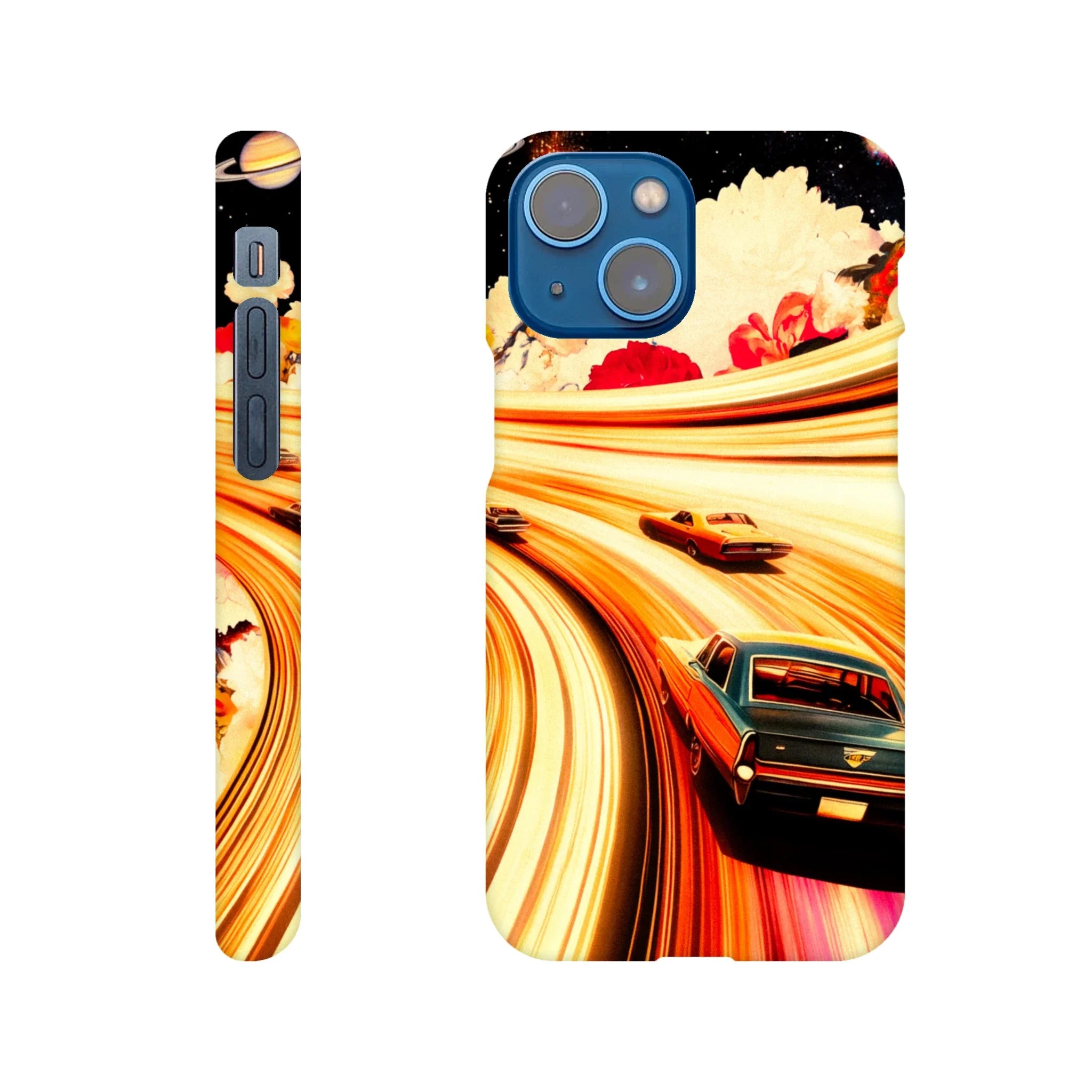 Floral Space Race iPhone Case