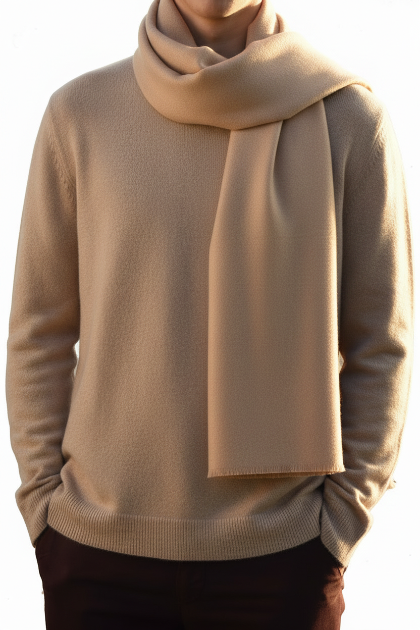 Havana scarf 2 ply camel