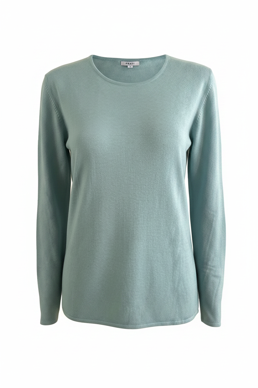 Cashmere Silk crew neck sweater havana blue