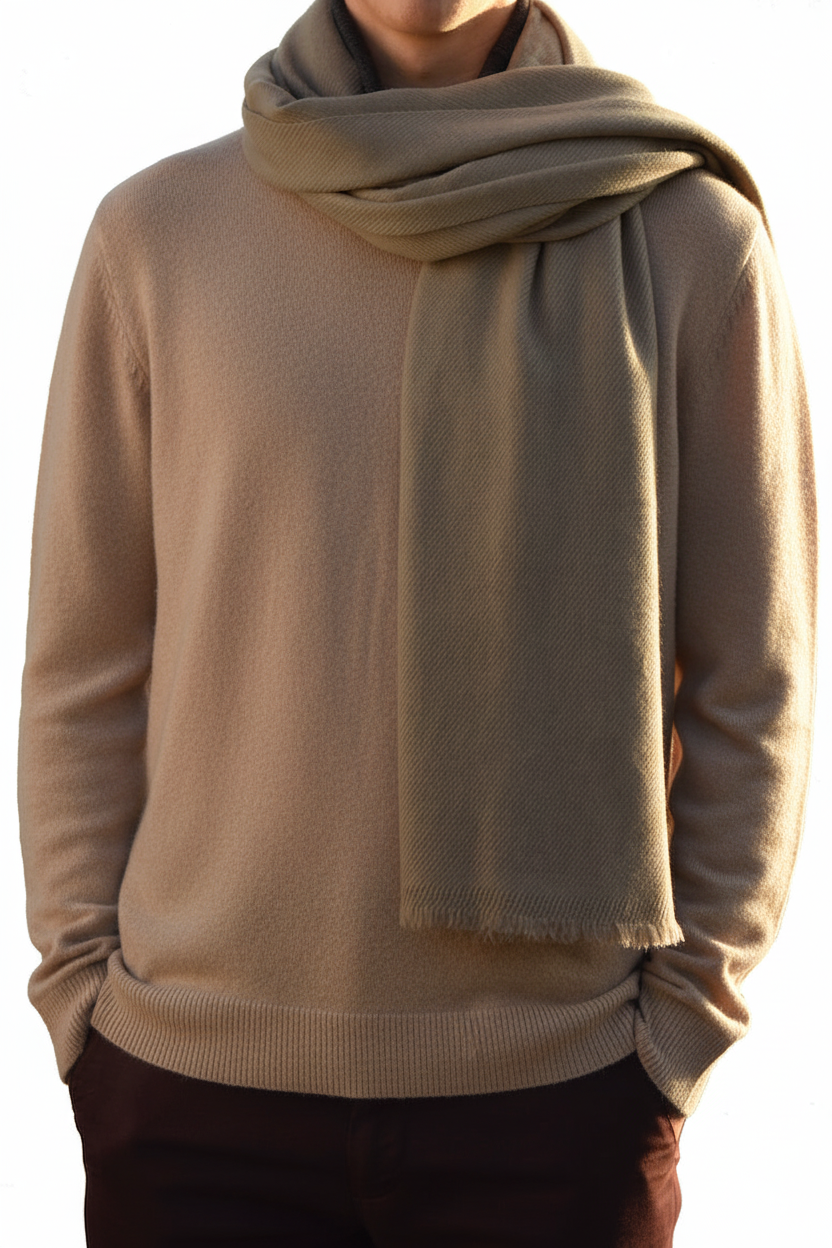 The Havana scarf 2 ply taupe